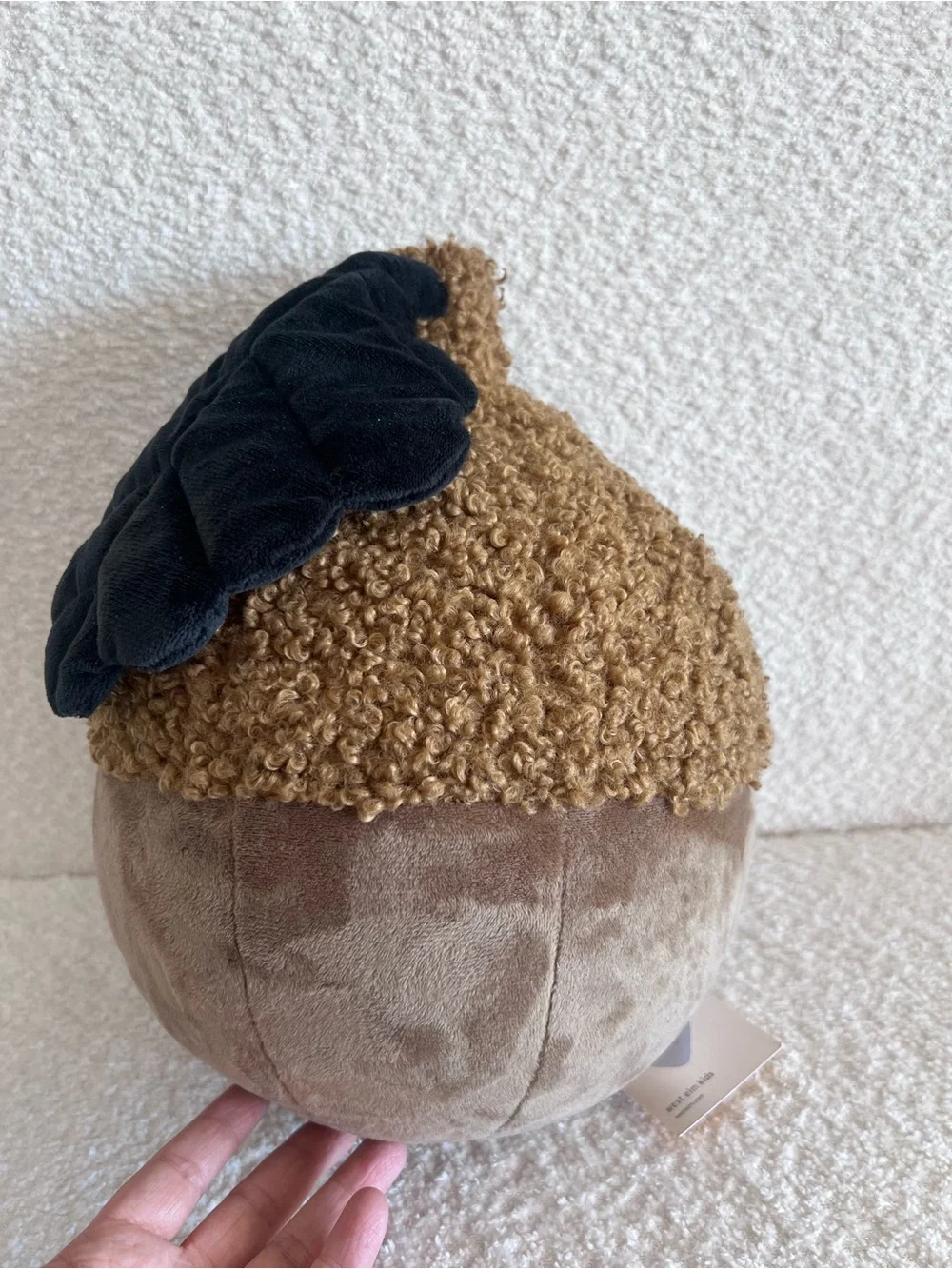 West Elm Kids NWT Acorn Pillow Plush Brown Toy